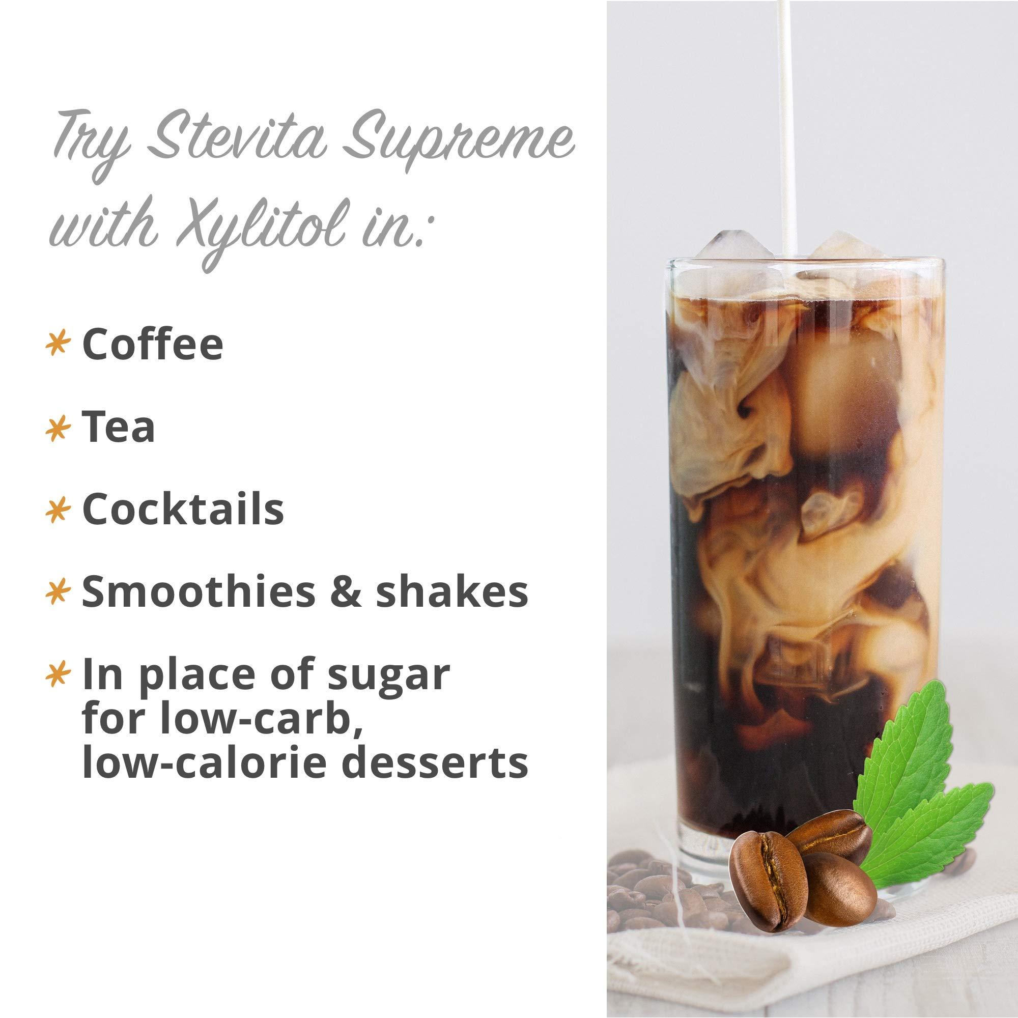 Stevita Stevia Supreme Powder 2000 Packets Stevia & Xylitol All